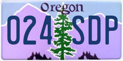 OR license plate 024SDP