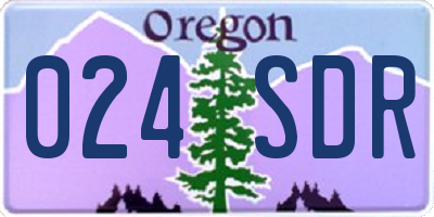 OR license plate 024SDR