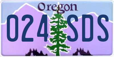 OR license plate 024SDS