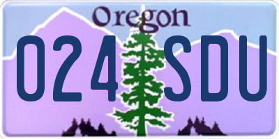 OR license plate 024SDU