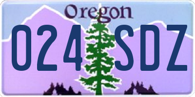 OR license plate 024SDZ