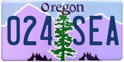 OR license plate 024SEA