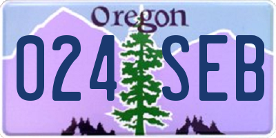 OR license plate 024SEB