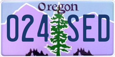 OR license plate 024SED