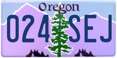 OR license plate 024SEJ