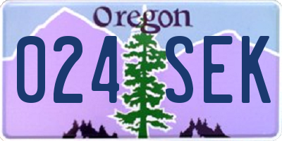 OR license plate 024SEK