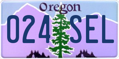 OR license plate 024SEL