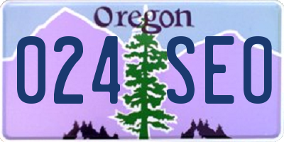 OR license plate 024SEO