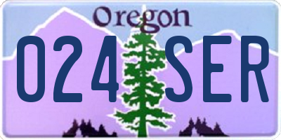 OR license plate 024SER