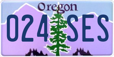 OR license plate 024SES