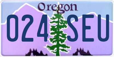 OR license plate 024SEU