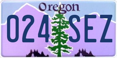 OR license plate 024SEZ
