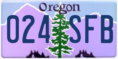 OR license plate 024SFB