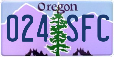 OR license plate 024SFC