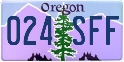 OR license plate 024SFF