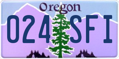 OR license plate 024SFI