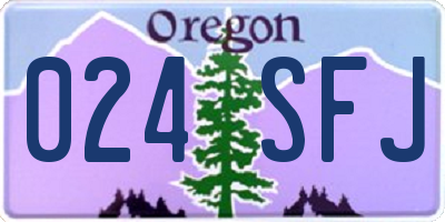 OR license plate 024SFJ