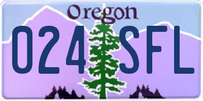 OR license plate 024SFL
