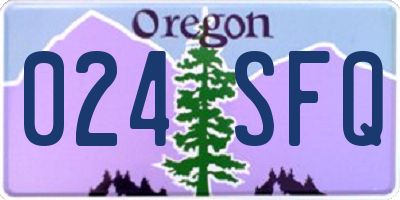 OR license plate 024SFQ