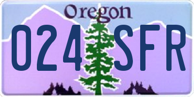 OR license plate 024SFR