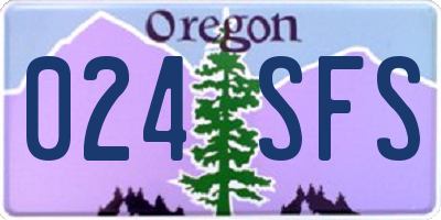 OR license plate 024SFS