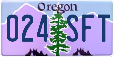 OR license plate 024SFT