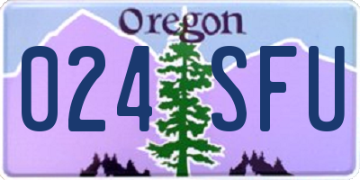 OR license plate 024SFU