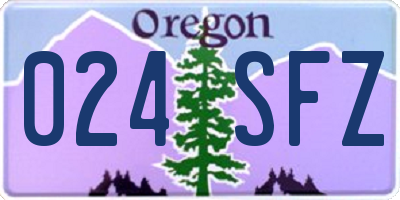 OR license plate 024SFZ