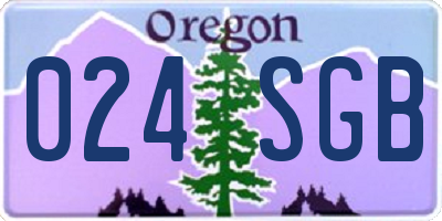 OR license plate 024SGB