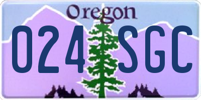 OR license plate 024SGC