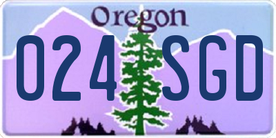 OR license plate 024SGD