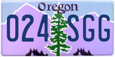 OR license plate 024SGG