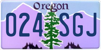 OR license plate 024SGJ