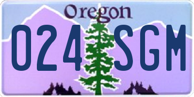 OR license plate 024SGM