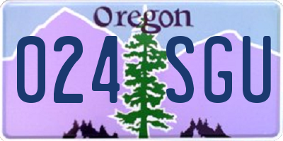 OR license plate 024SGU