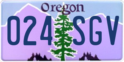 OR license plate 024SGV
