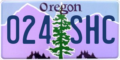 OR license plate 024SHC