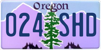 OR license plate 024SHD