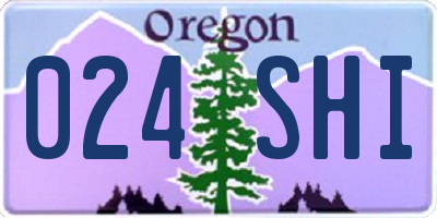 OR license plate 024SHI