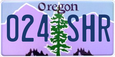 OR license plate 024SHR