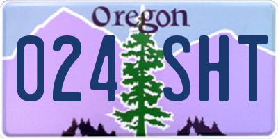 OR license plate 024SHT