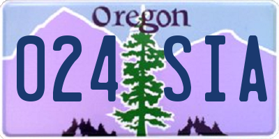 OR license plate 024SIA
