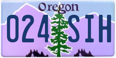 OR license plate 024SIH