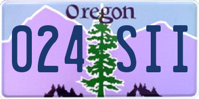 OR license plate 024SII