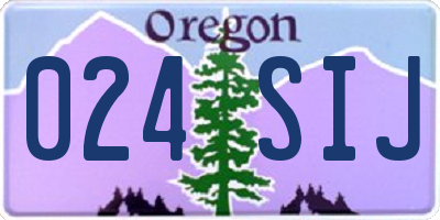OR license plate 024SIJ