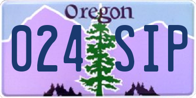 OR license plate 024SIP