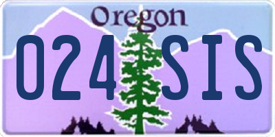 OR license plate 024SIS