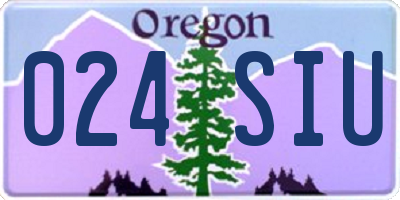OR license plate 024SIU