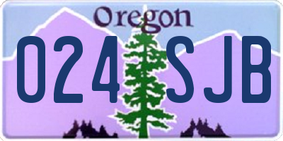 OR license plate 024SJB