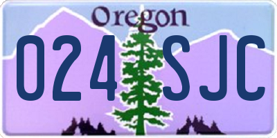 OR license plate 024SJC